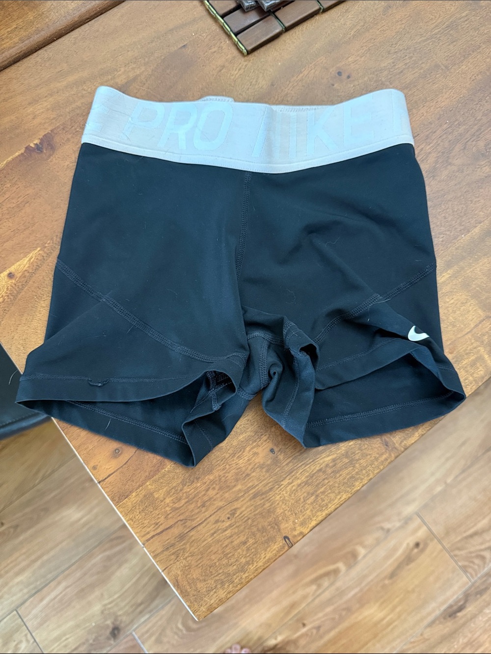 Nike Pro Shorts with light pink band